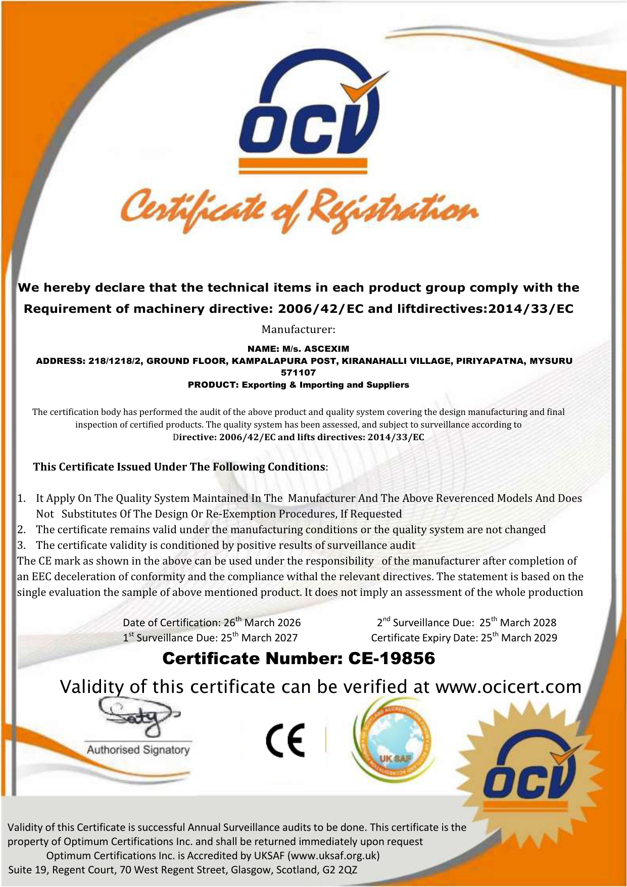CE Certificate Preview